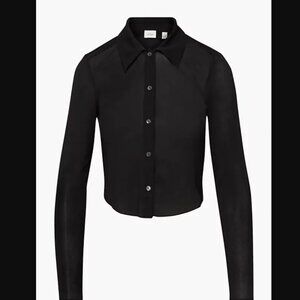 Aritzia Wilfred Pose Waist Longsleeve Black Size Small